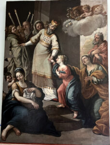 Ignoto, sec. XVIII - Presentazione della Vergine Maria al tempio - Olio su tela – proveniente dalla chiesa della Madonna delle Grazie di Lipari