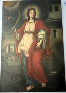 Ignoto, inizi sec. XVIII - Santa Barbara - Olio su tela – proveniente dalla chiesa della Madonna delle Grazie di Lipari