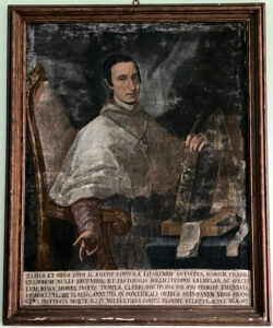 Ignoto, sec. XVIII - Ritratto di Mons. Giuseppe Coppola (Vescovo di Lipari dal 1778 al 1789) - Olio su tela - proveniente dalla sagrestia della Cattedrale di Lipari