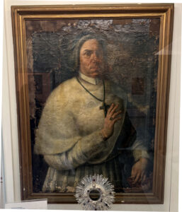 Ignoto, sec. XVIII - Ritratto di Mons. Francesco Maria De Miceli (Vescovo di Lipari dal 1743 al 1753) - Olio su tela - proveniente dalla sagrestia della Cattedrale di Lipari