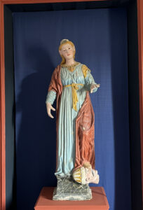 Ignoto, sec XVI - Santa Caterina d’Alessandria, vergine e martire - Statua lignea – proveniente dalla chiesa di S. Caterina di Lipari