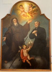 Ignoto del sec. XVIII - San Francesco di Paola e San Gaetano - Olio su tela - proveniente dalla Chiesa dell’Immacolata al castello